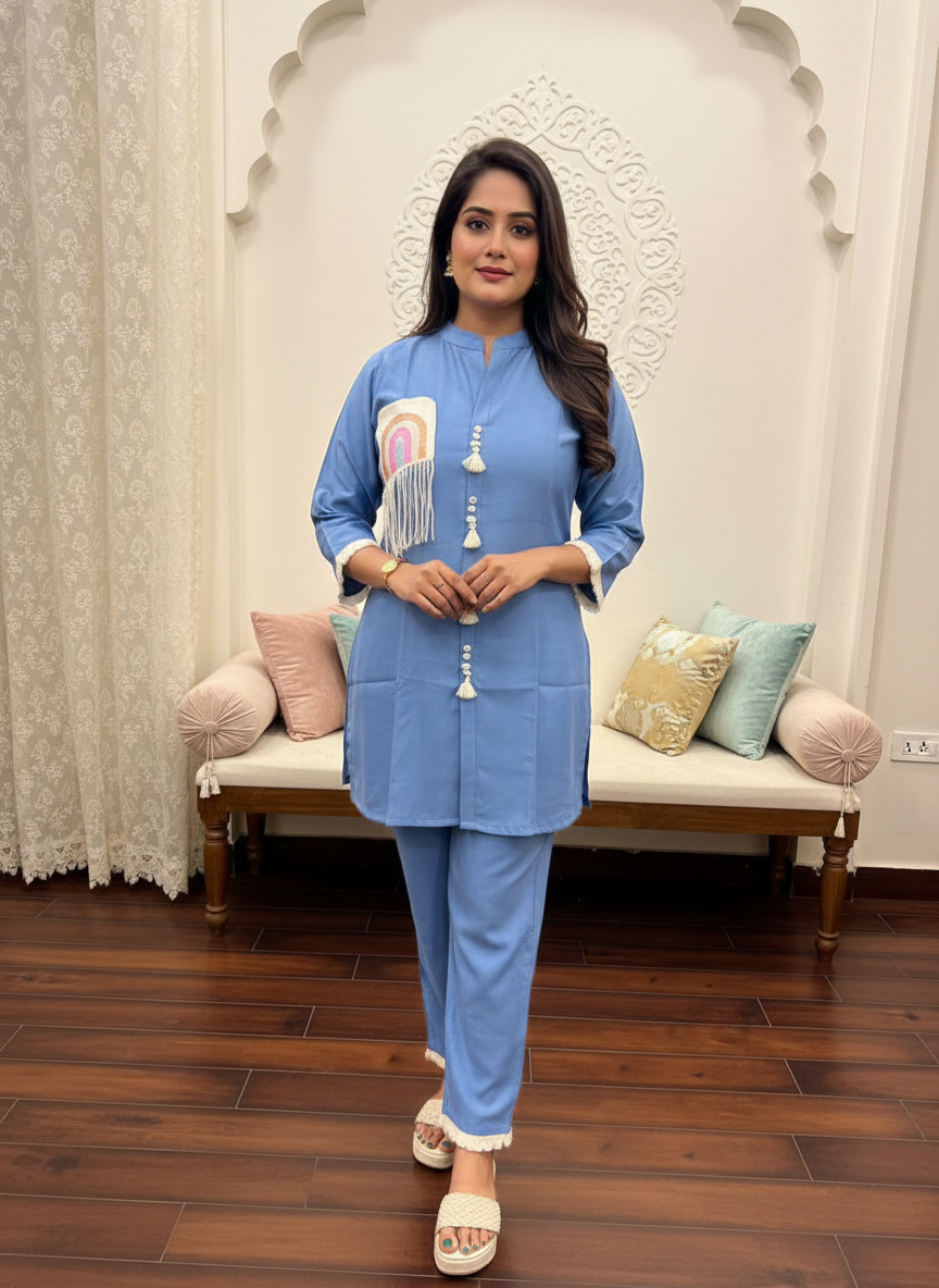 Sky Blue colour co-ord set