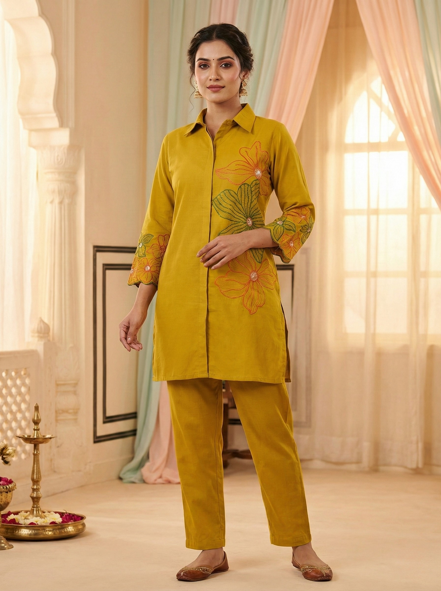 Mustard colour co-ord set
