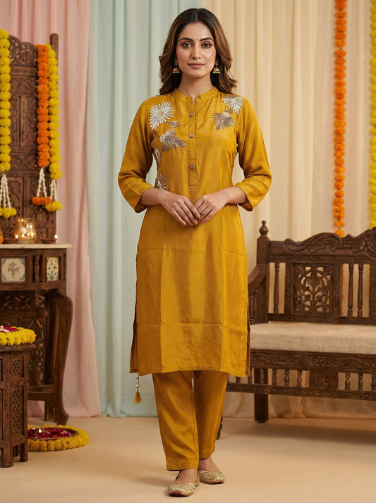 Mustard colour co-ord set maslin