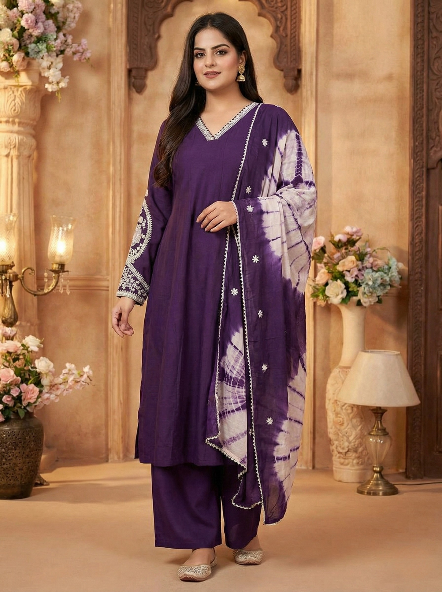 3 piece purple suit