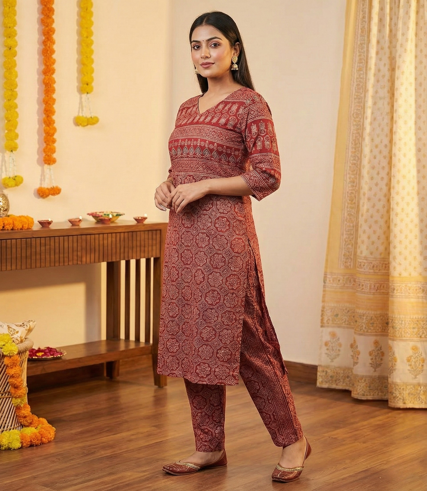 2 piece suit red colour